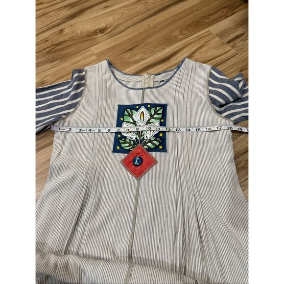 Faith Vintage Women’s maxi dress Neutrals Stripe Relaxed Boho fit size Small - Picture 7 of 7